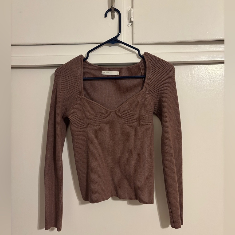 Oak + Fort Sweetheart Neckline Top